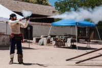 PIS P. Herrshaft firing musket_photo by R. Alwitt