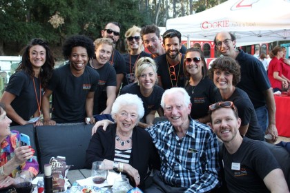 Photo 3 - Warren and Clara MacQuarrie with performers and staff from Transcendence Theatre Company's Broadway Under The Stars - photo by Rebekah Pearson