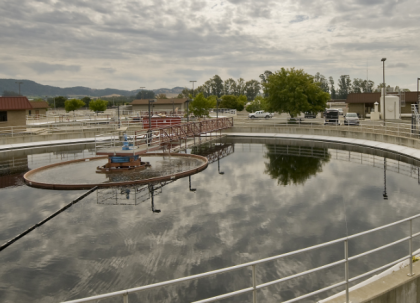 A water treatment plant operated by the Sonoma County  Sanitation District.